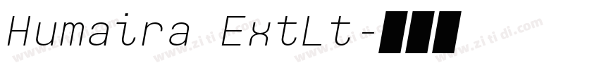 Humaira ExtLt字体转换